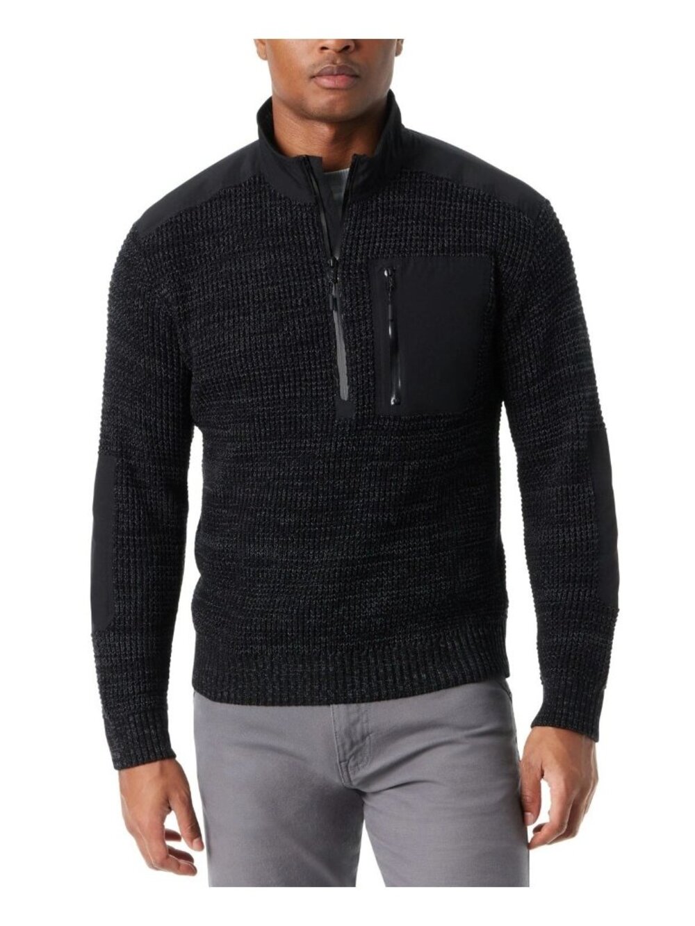 NWT Bass Outdoor Men's XXL Mixed Sweater Black Beauty Cotton & Polyester
